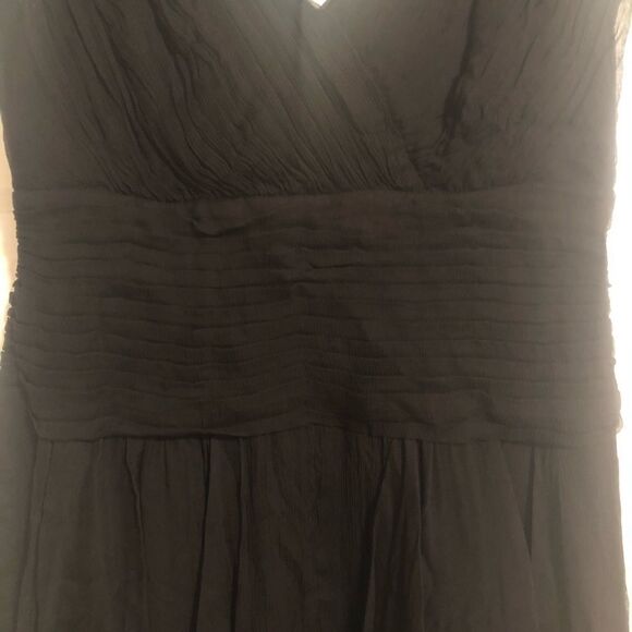 Tadashi Collection Black Silk Tea Length Dress - Picture 2 of 9